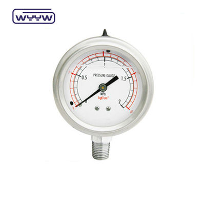 60 mm SS304 Przemysłowy Ciśnieniozmierzacz przewodów U wypełniony płynem Manometer przewodów Bourdon