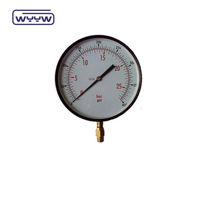 Czarna stal Precision Test Ciśnienioznacznik 150mm Dołu połączenie Wysoka dokładność
