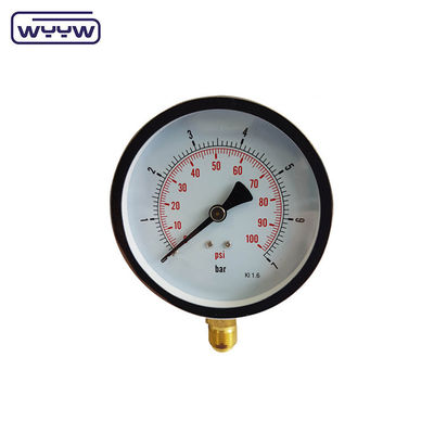 Czarna stal Precision Test Ciśnienioznacznik 150mm Dołu połączenie Wysoka dokładność