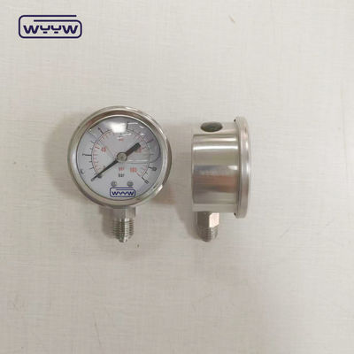 Miernik ciśnienia wypełniony płynem 50 mm dolny 1/4 &quot;Npt OEM miernik ciśnienia