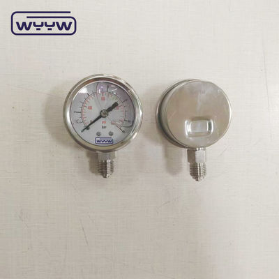 Miernik ciśnienia wypełniony płynem 50 mm dolny 1/4 &quot;Npt OEM miernik ciśnienia
