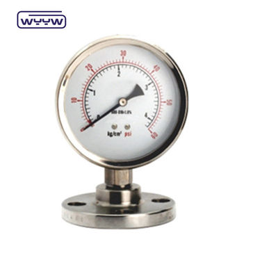 100 mm NPT Thread Standard Diaphragm Pressure Gauge z bezpośrednim typem montażu na dnie