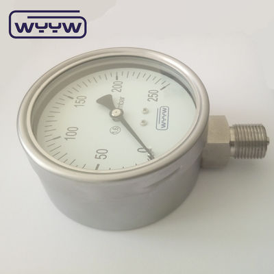Aluminium Black Pointer Kapsuła Ciśnienioznacznik 100 mm 1/2 Rozmiary połączeń do zastosowań ciężkich