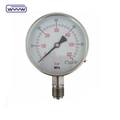 1 rok ±1,6% dokładności pełnej skali, przebieg próżni wypełnionej płynem 1/4&quot; 1/2'BSP/PT/NPT/G/M