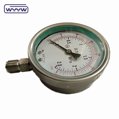 150 mm Narzędzie pomiarowe ciśnienia z płynnym wypełnieniem Czarny pomalowany aluminiowy wskaźnik Dokładny Trwały