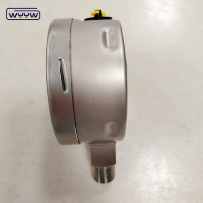 Manometr bagnetowy Ss304 Obudowa gwint ss316 Wypełniony gliceryną Szkło bezpieczne ze wskaźnikiem regulacji