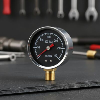 30mm 300 bar Case stalowy mini manometr ciśnienia dla pistoletu powietrznego