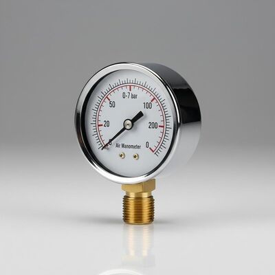 50 mm Chromed Ring Economy Pressure Gauge z 1/4 "NPT połączenia dla systemów powietrznych i hydraulicznych